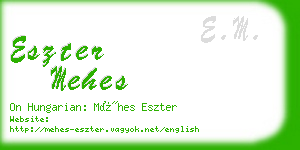 eszter mehes business card